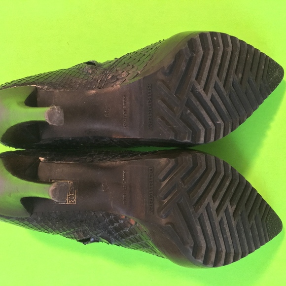 Burberry Blue Python Platform Ankle Boots, 39 - Picture 6 of 8